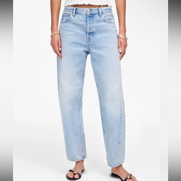 Madewell Pieced Barrel-Leg Jeans Size 26 - Picture 2 of 10